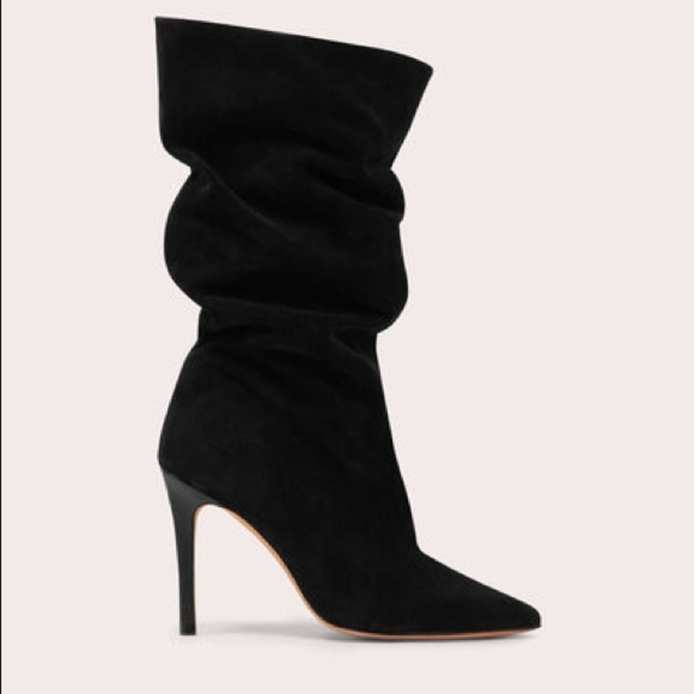 IRO Stevie Heeled Slouch Boot Black Suede